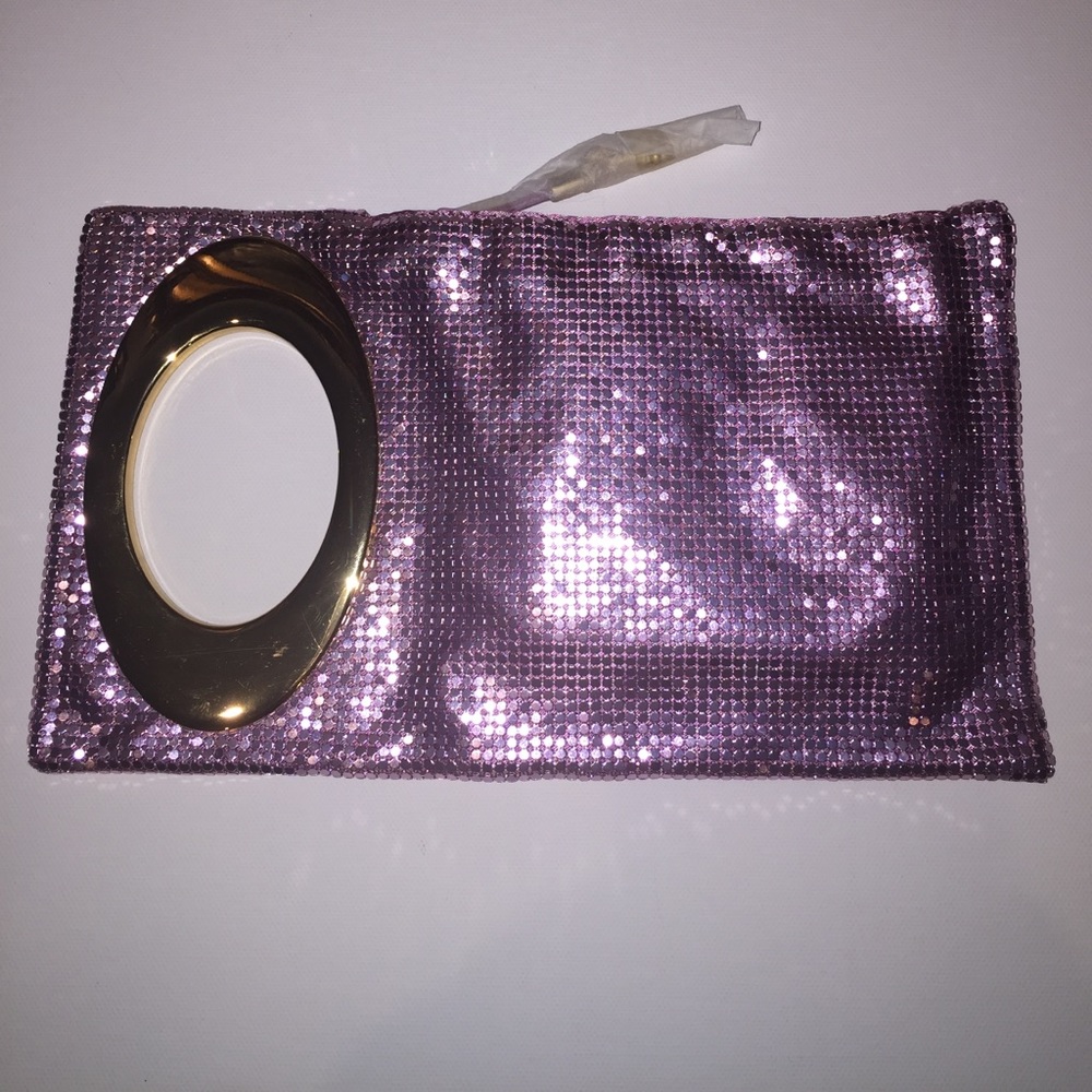 IMAN GLOBAL CHIC METALLIC MESH BLING CLUTCH